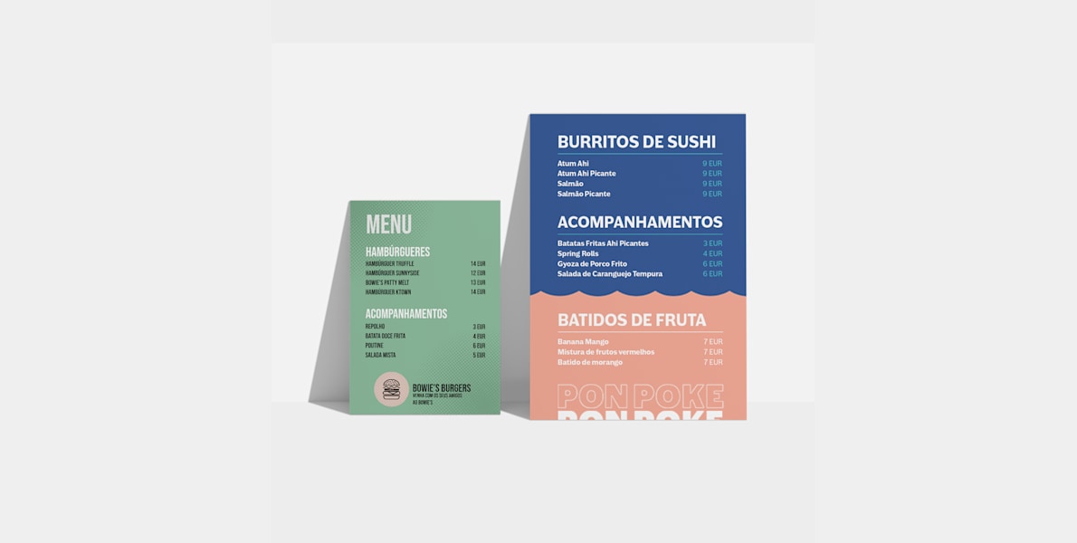 Menus em PVC expandido Forex 3