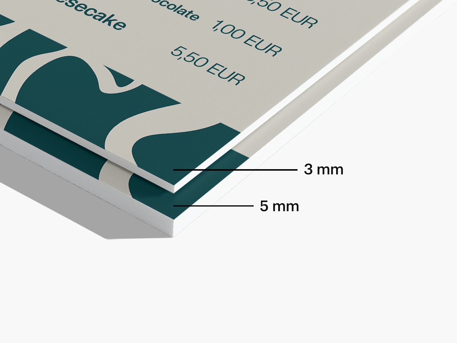 Menus em PVC expandido Forex 4