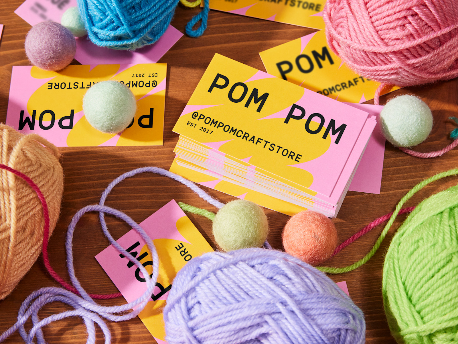 Larger version: A business card promoting a craft shop.