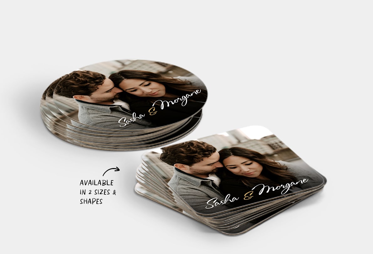 Personalized paper coasters deals