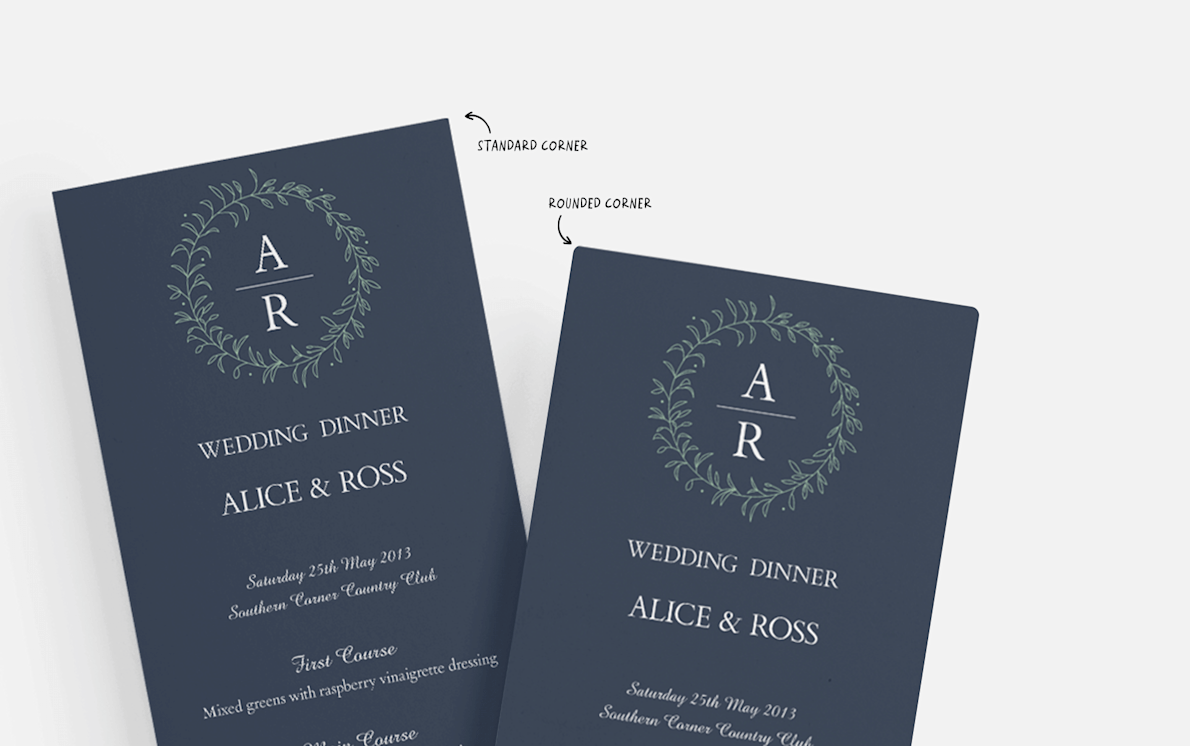 Vistaprint Wedding Menus