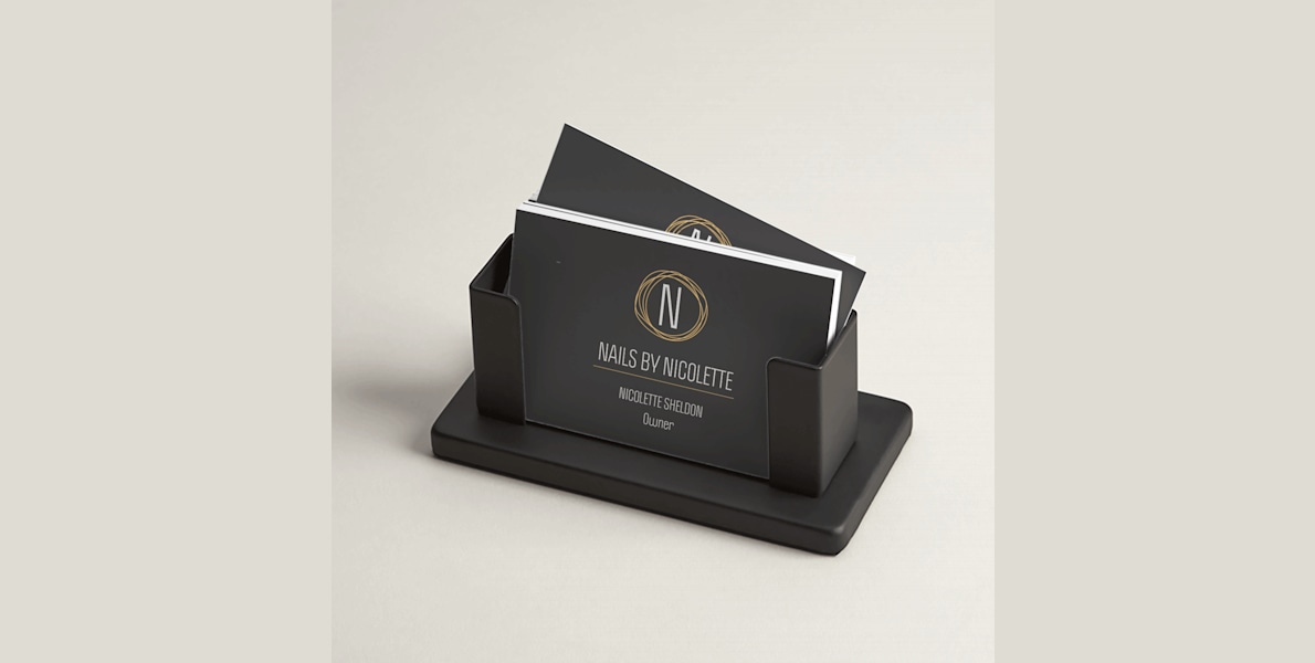 Steel Desk Business Card Holders