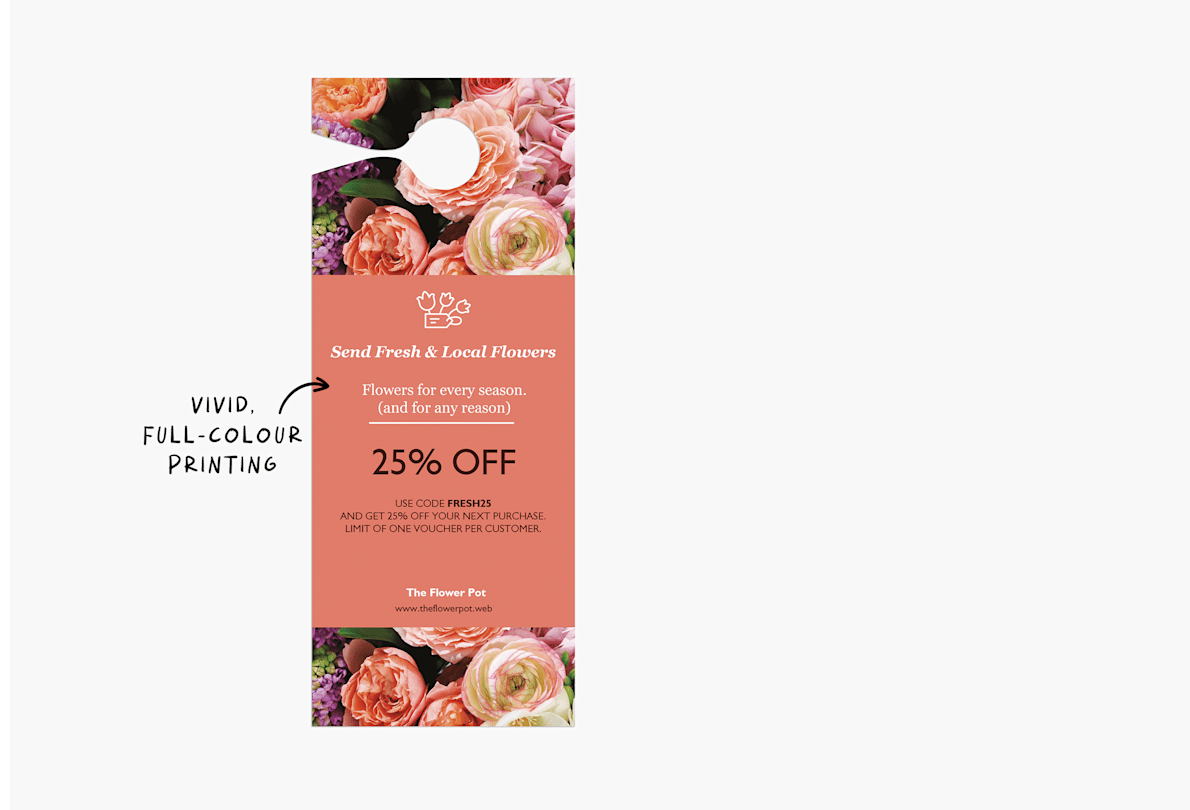 Custom Door Hanger Printing VistaPrint AU