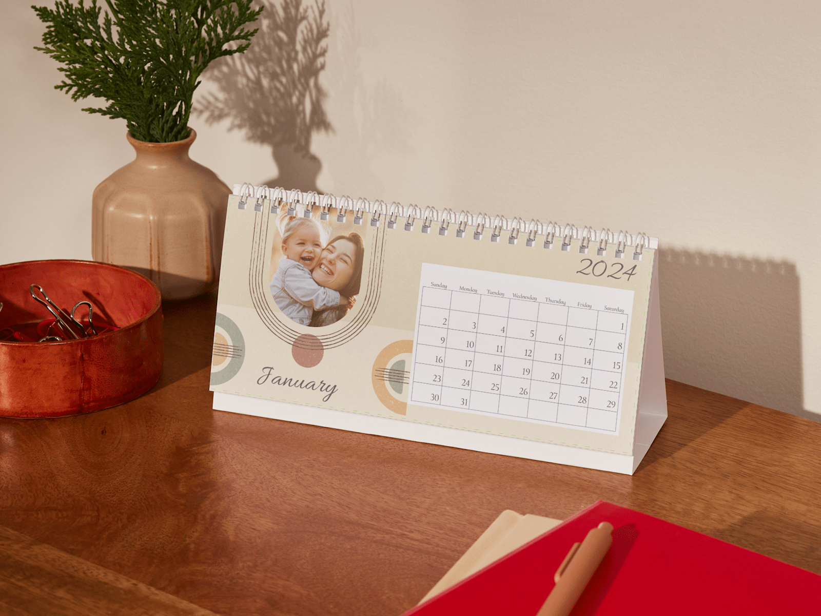 Larger version: Desk calendar 2024