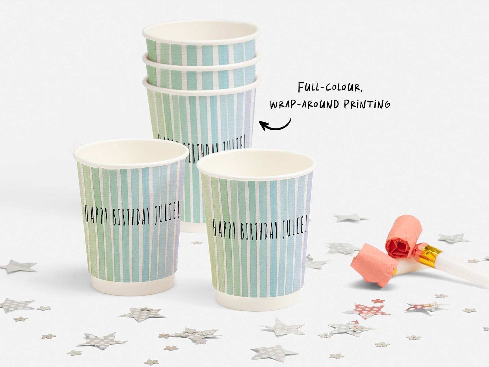 personalized disposable coffee cups