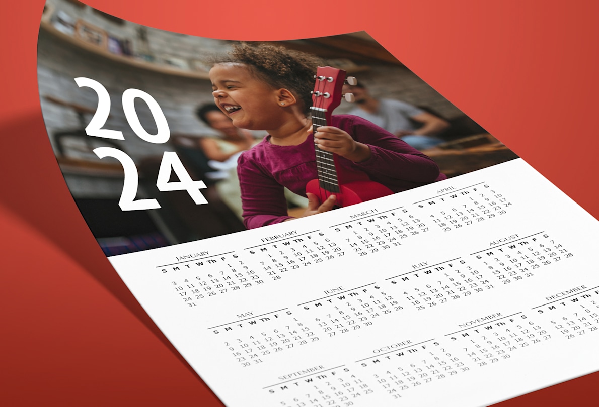 Personalised Poster Calendars 2024 with photos VistaPrint AU