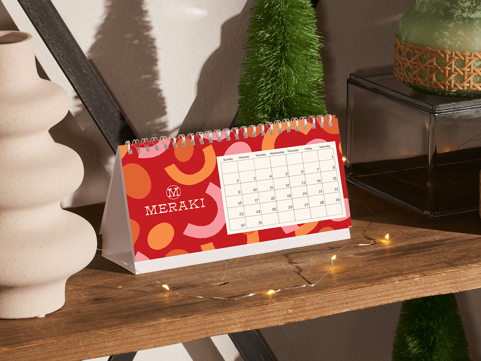 Custom desk calendar