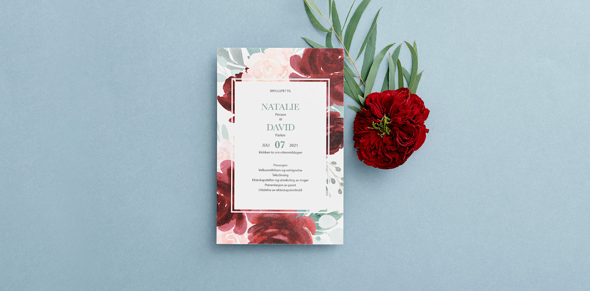 Unike maler til bryllupsprogram | VistaPrint