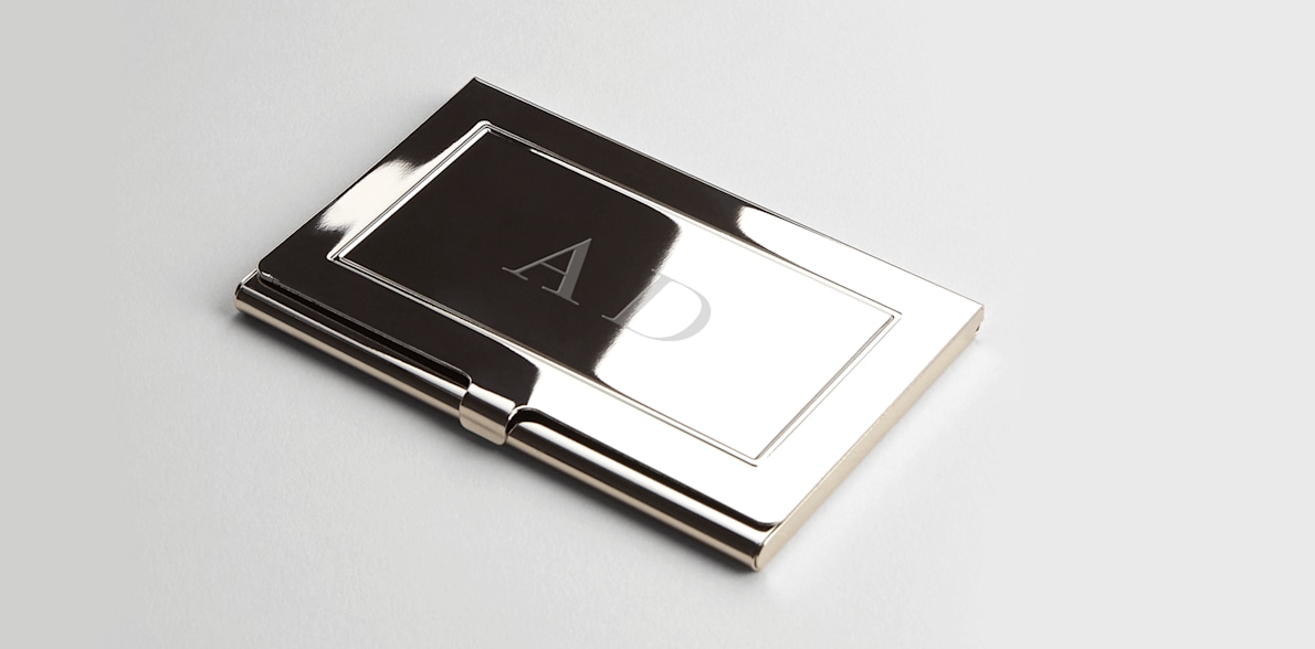 Business Card Holder Monogram