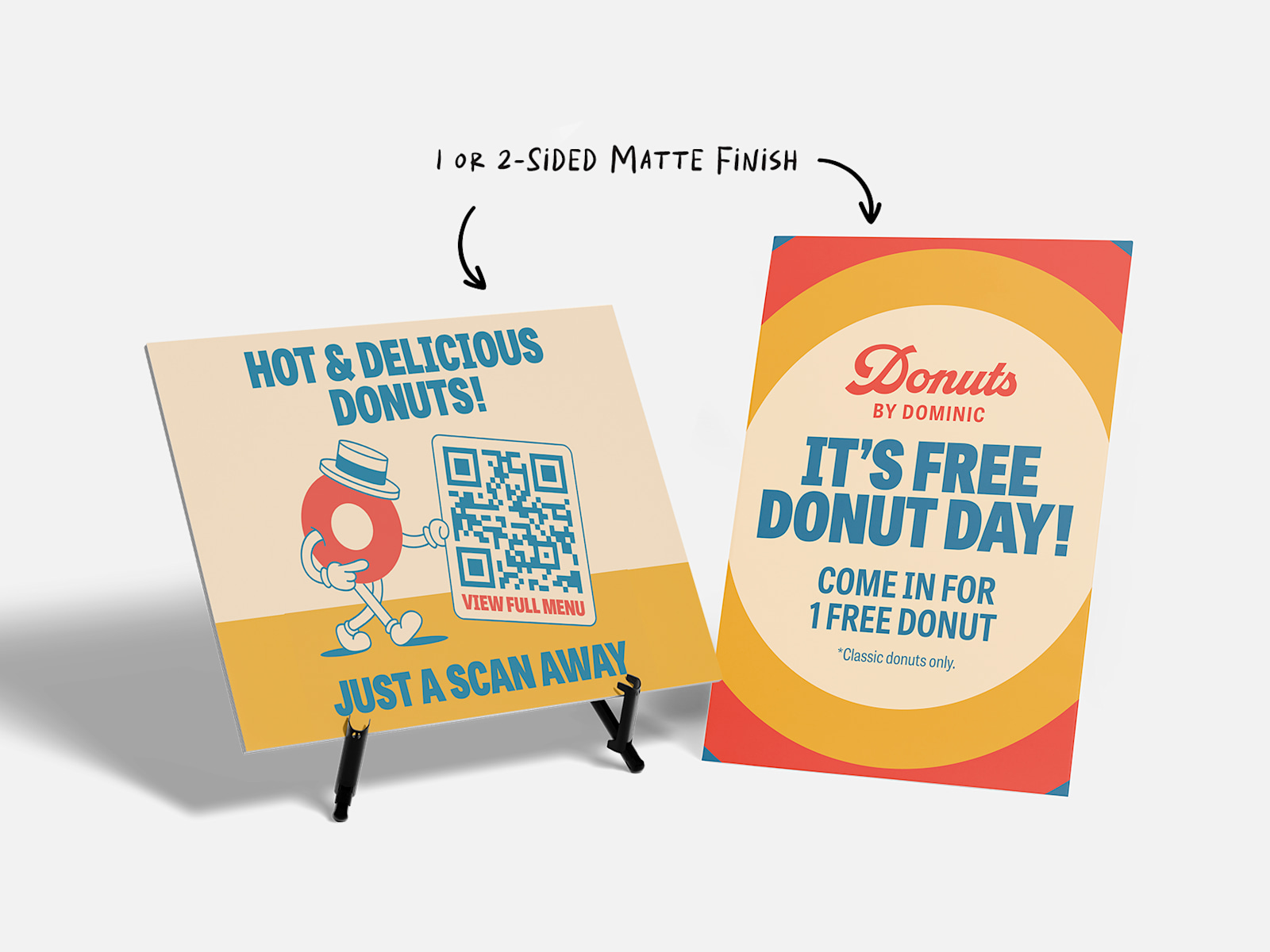 large cardboard signs