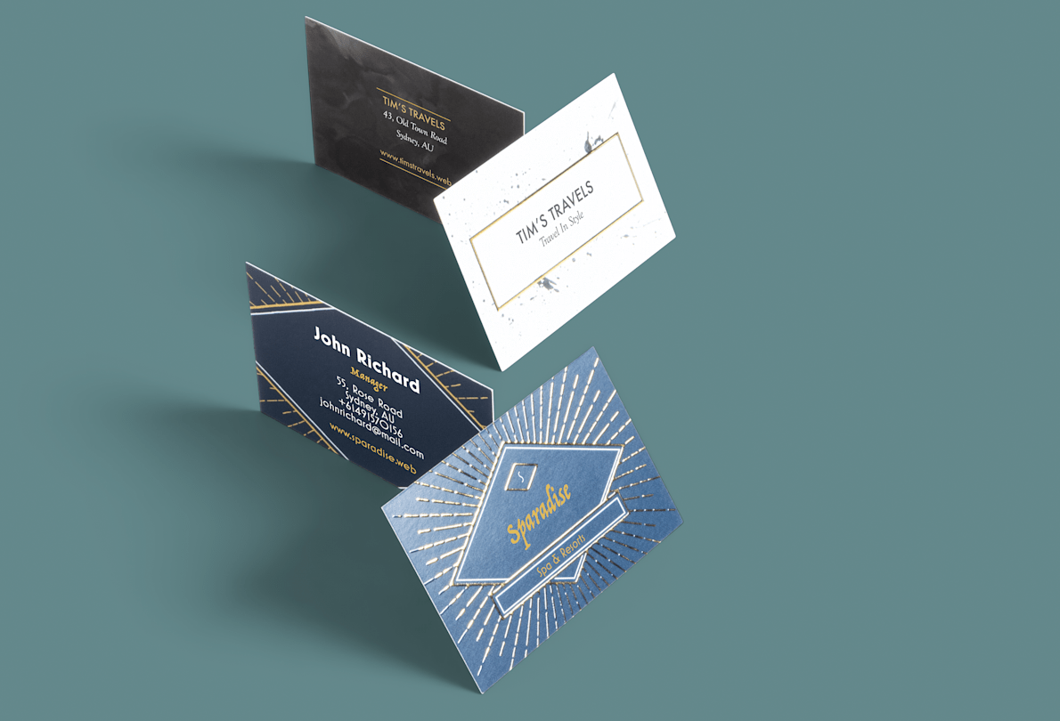 Gold Foil & Raised Foil Business Cards VistaPrint New Zealand