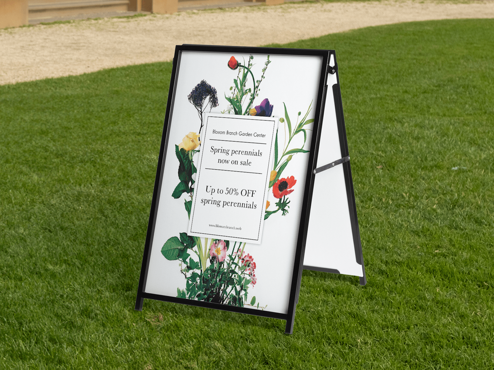 Outdoor sale picture frame