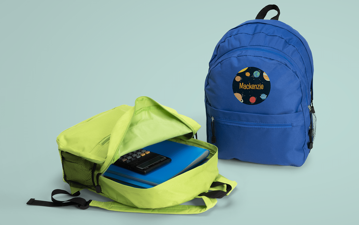 Personalised kids backpack