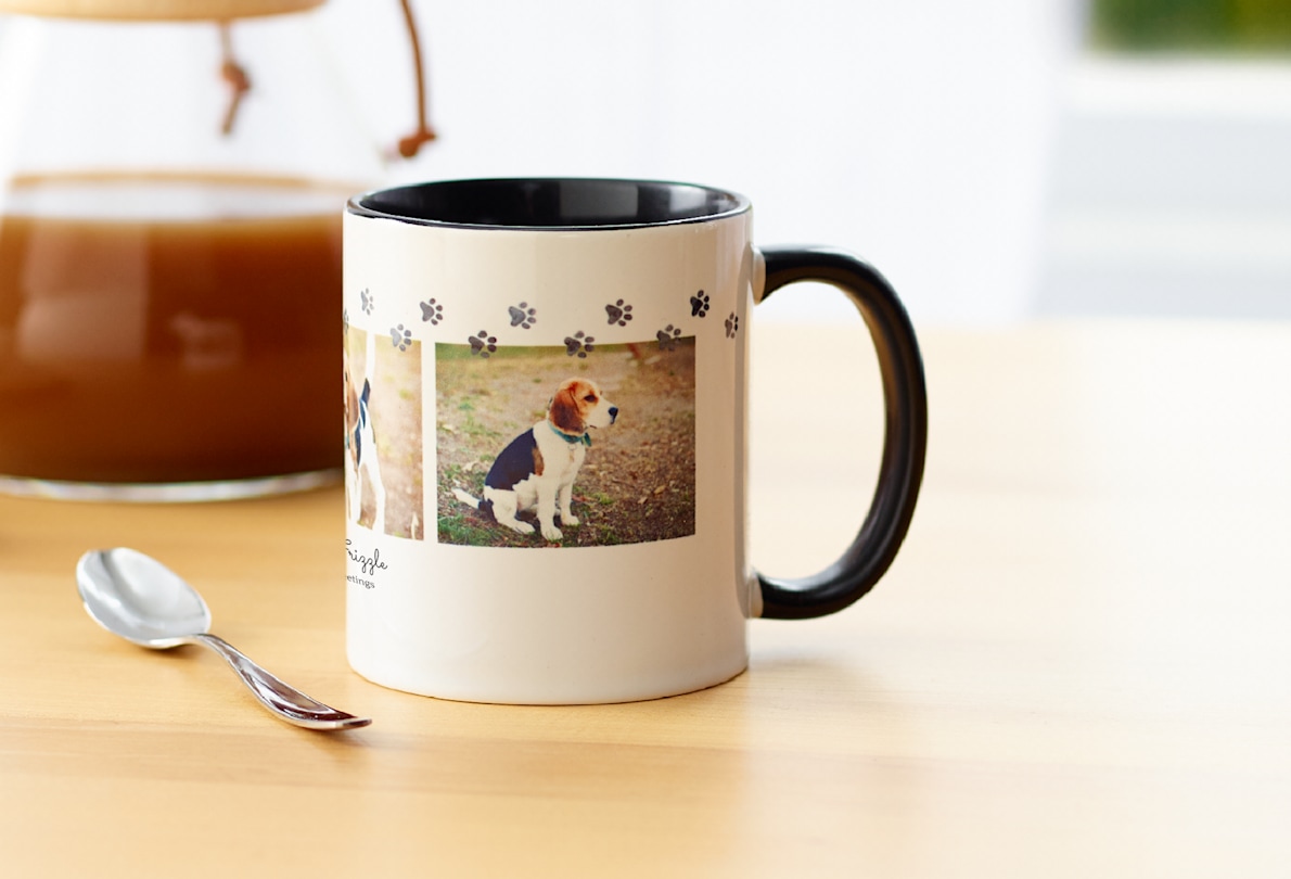Custom printed dog mugs online