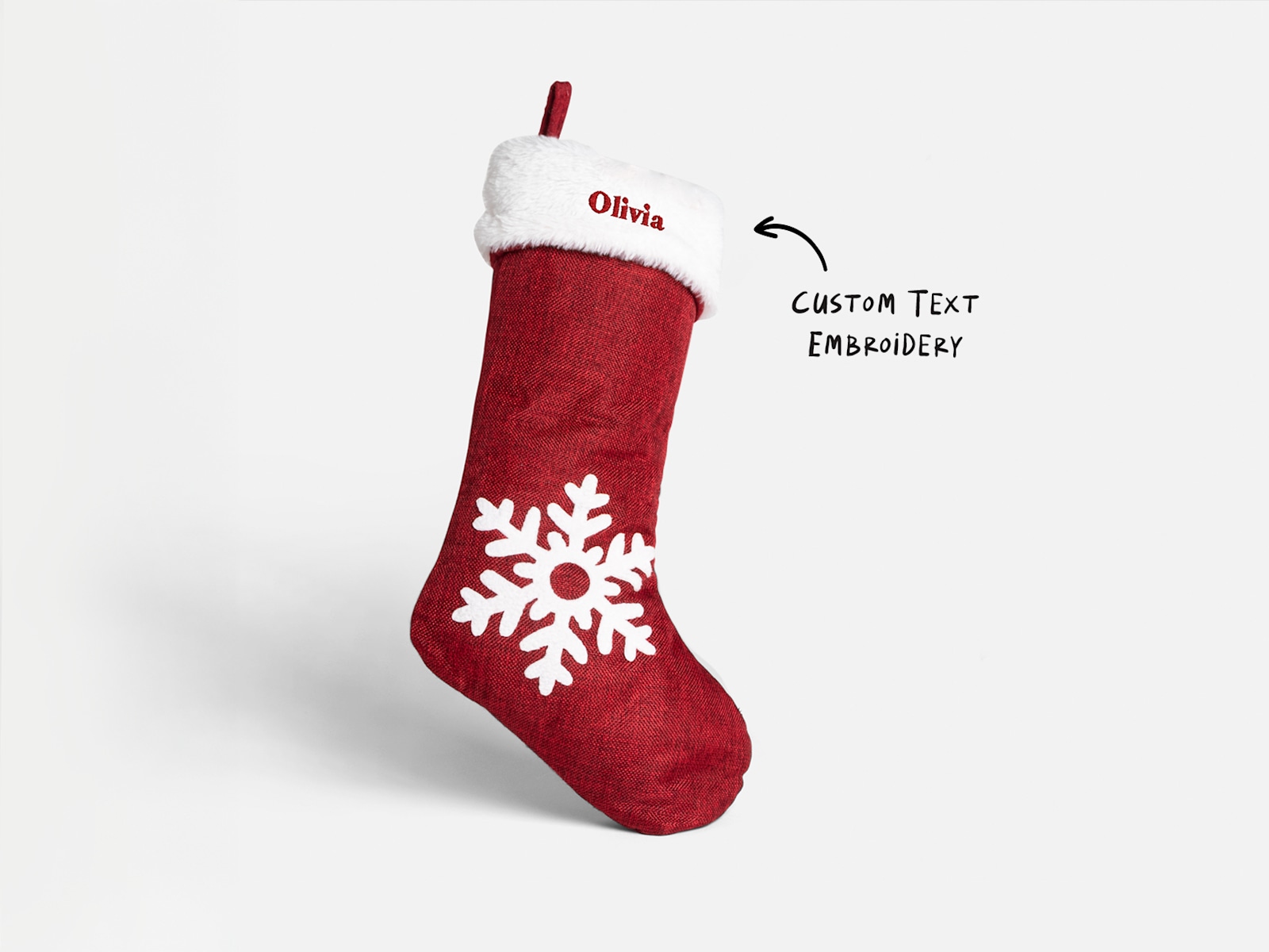 Personalised Christmas Stockings | Custom Name Print With Penguin