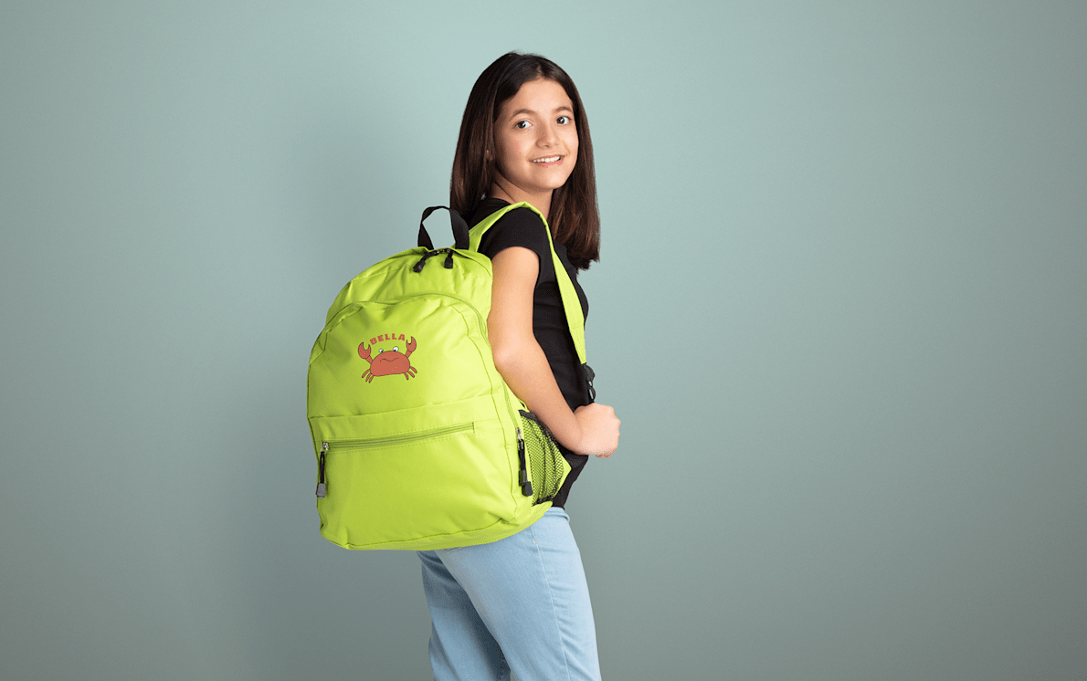 Larger version: Personalised kids backpack