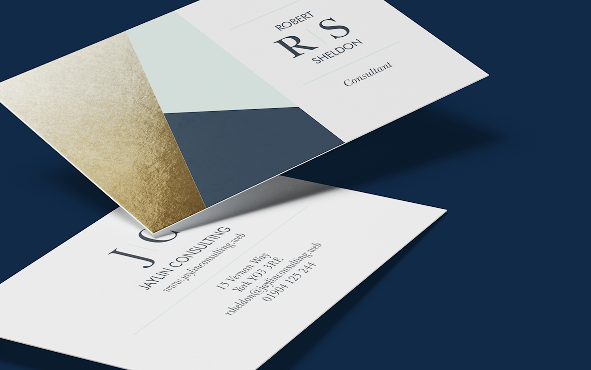 Metallic sale business cards