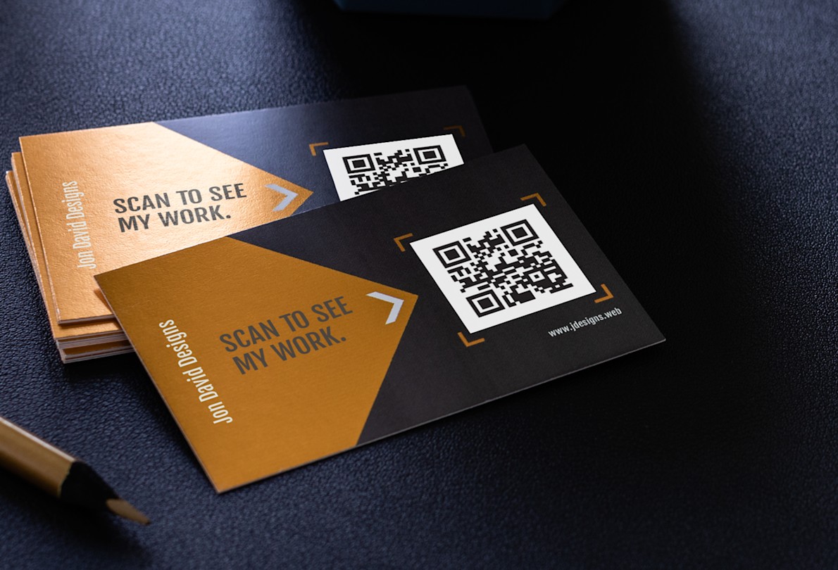 Qr shop business card
