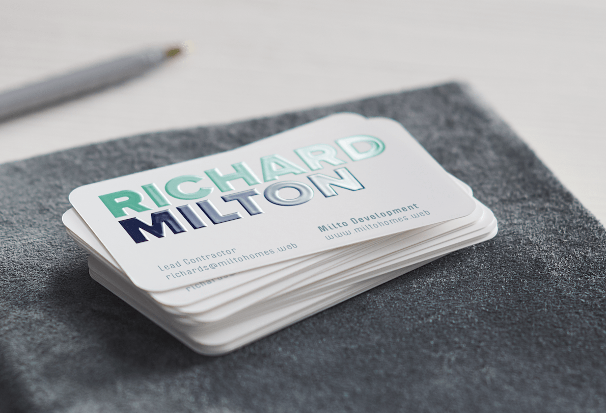 raised business cards