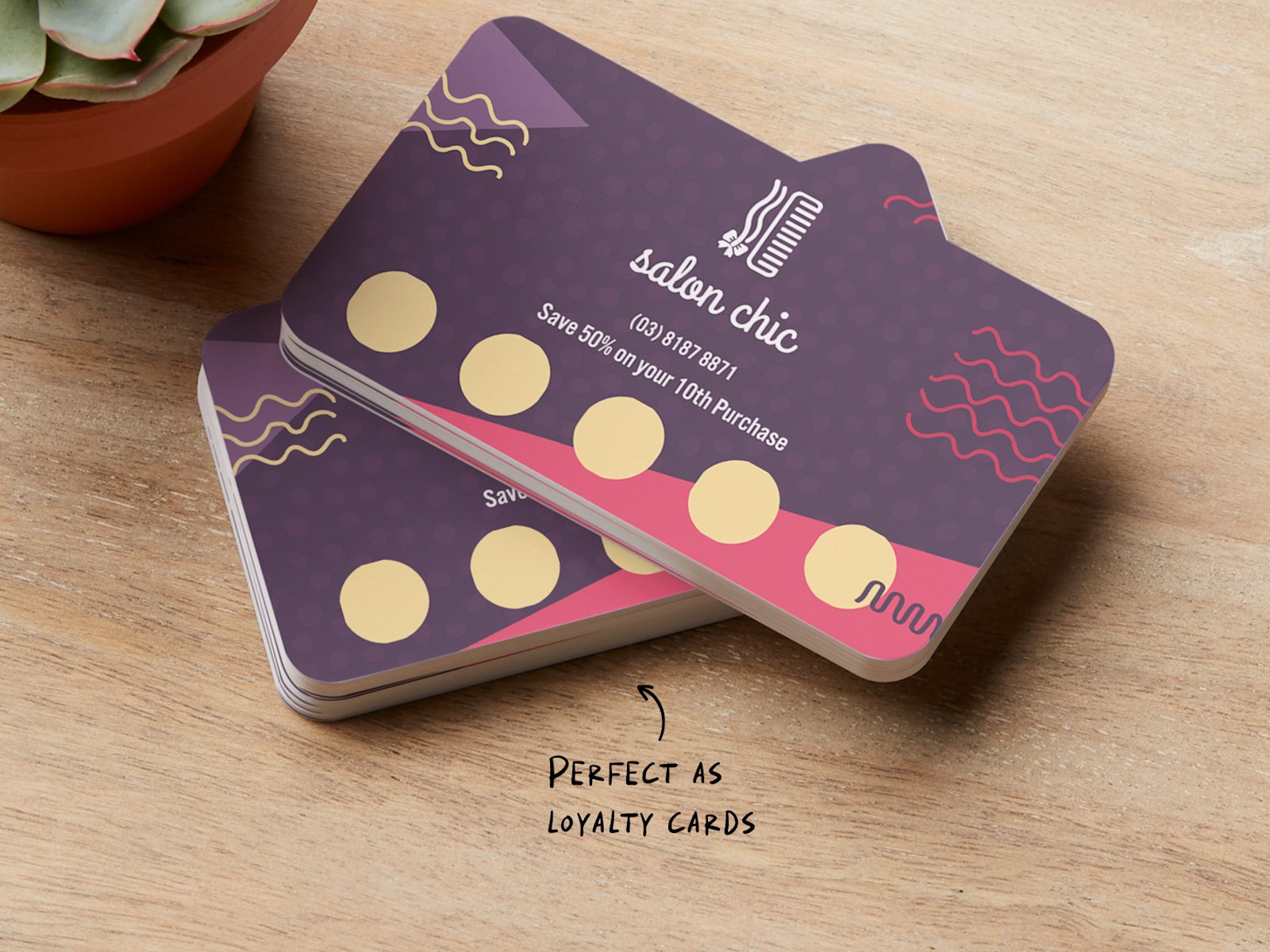 Business card rounded corners template