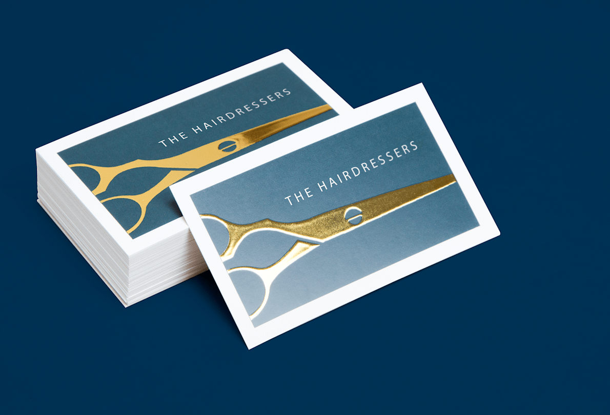 Larger version: Gold Foil Business Cards