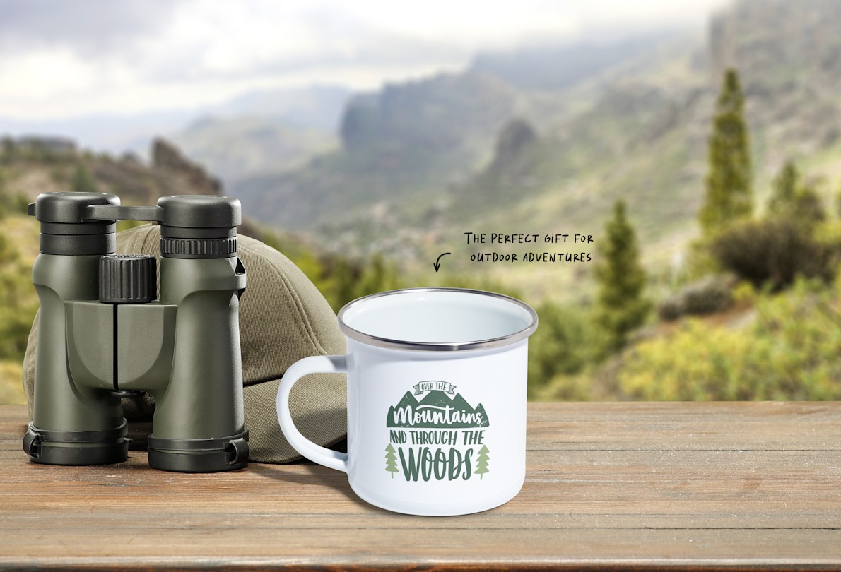 Mug émaillé Rétro étoiles - You're My Favourite Friend - Tasse Camping
