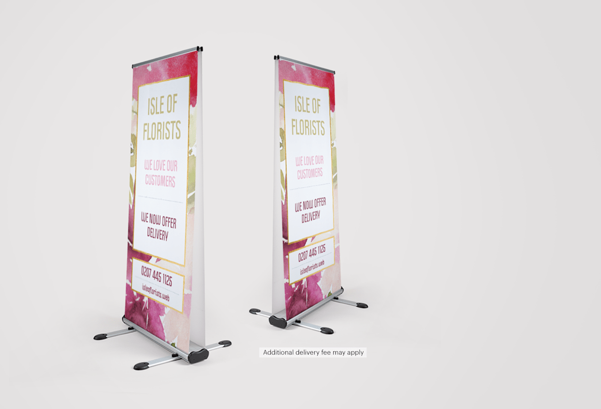 Double-sided outdoor pull-up banner