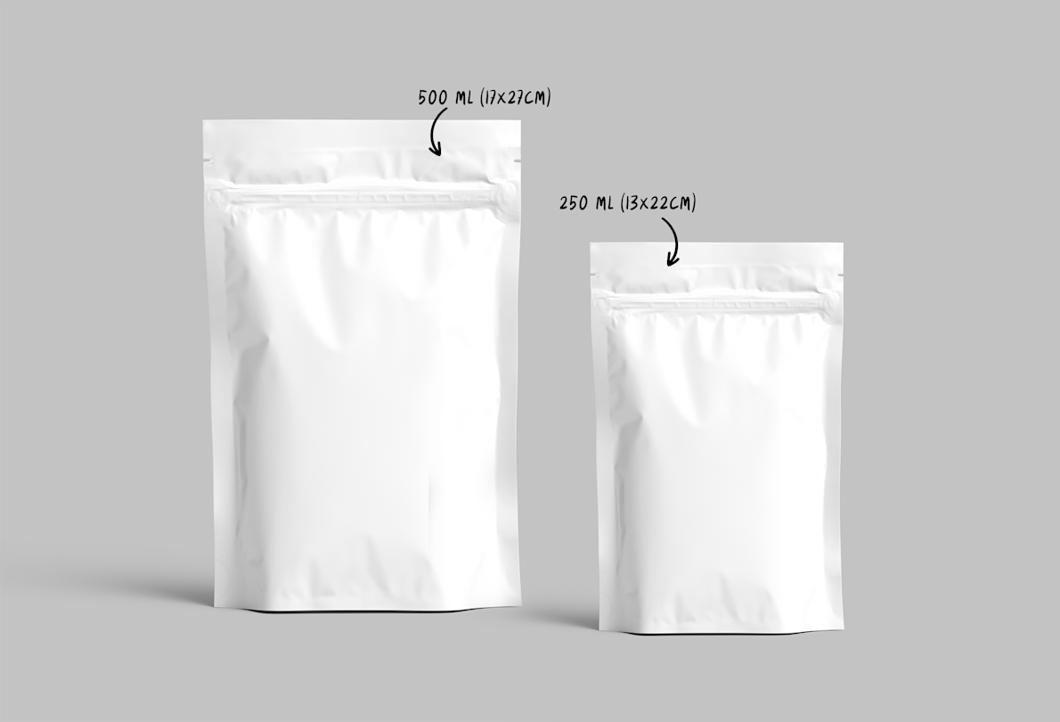 Larger version: plain stand up pouches