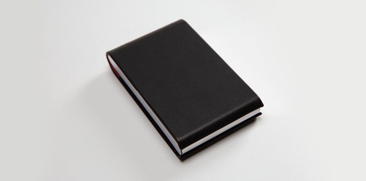 Black Leather Vertical Business Card Holders 4