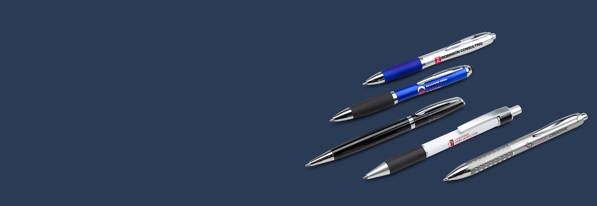 Wholesale black light blue dual pens