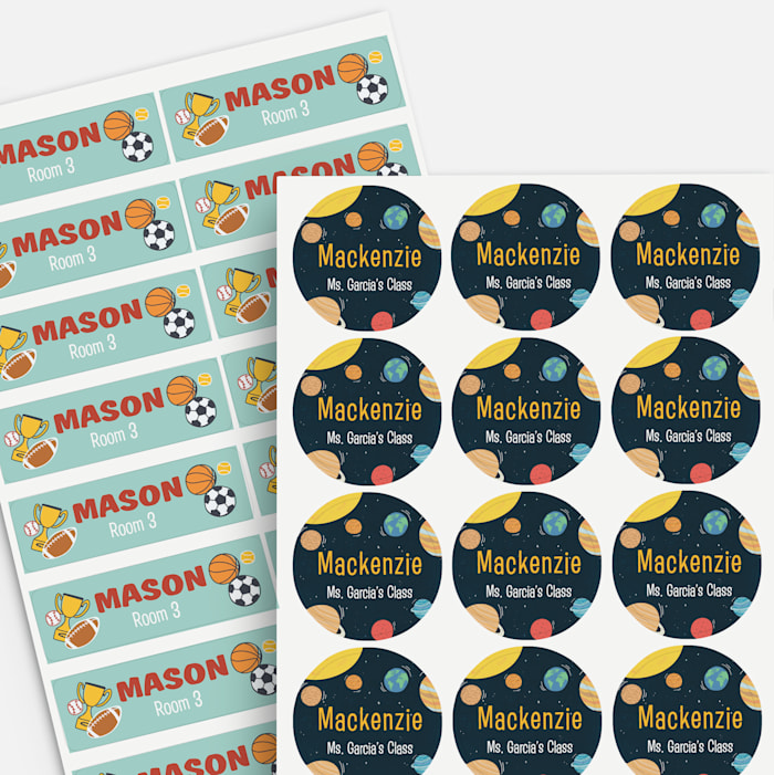 Personalized Kids Labels, Kids Name Labels | VistaPrint