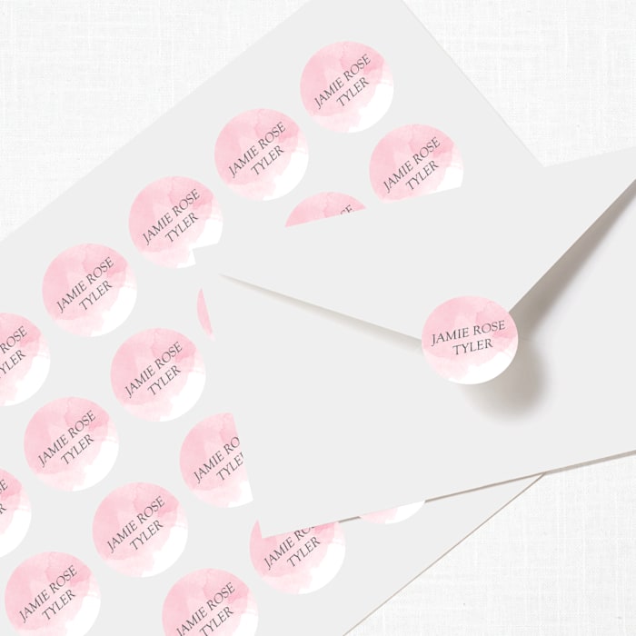 Pink Thank You Stickers 8 Different Designs Purchase Order Wedding Envelop Seal 
