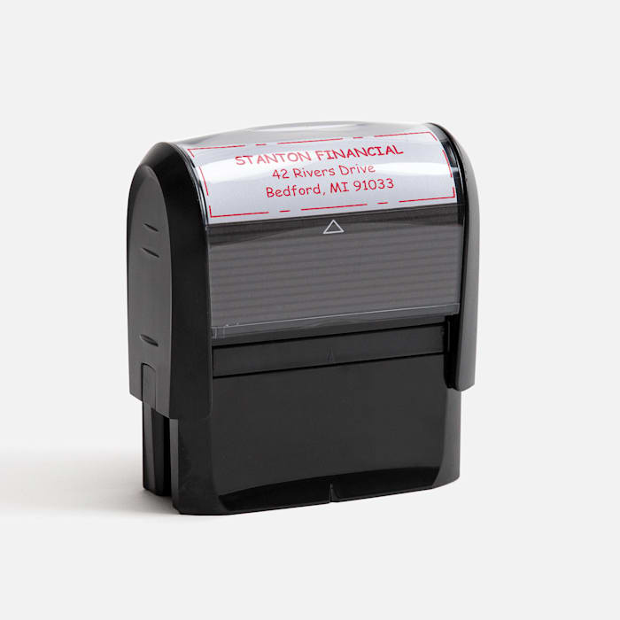 Self-Inking Office Stamp 4 sizes 5 Colours COMPLETE Rubber Stamp 