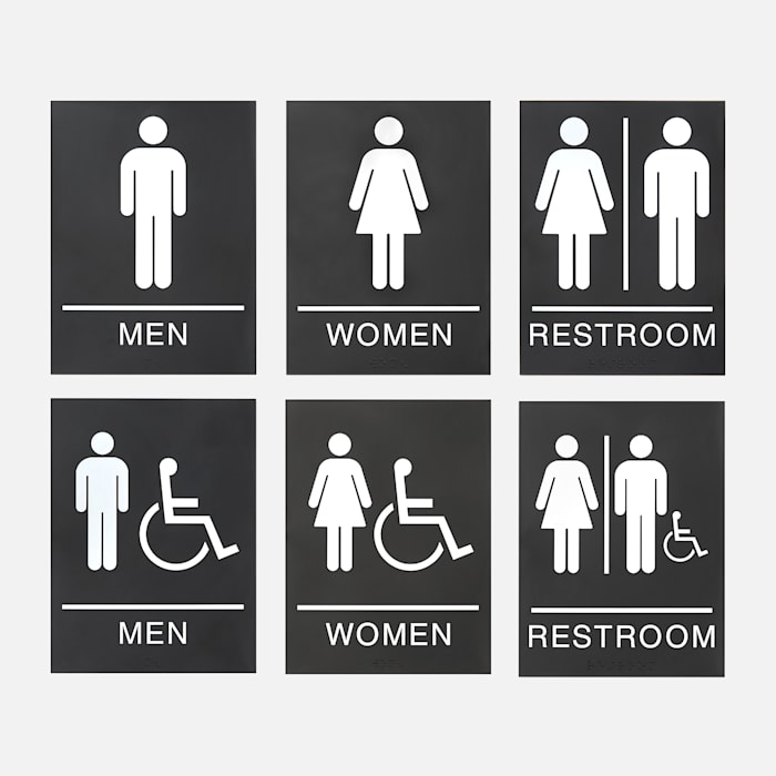 Toilet Sign Ladies & Gents Toilet Rest Room Sign Bathroom Sign Toilet Door Sign 