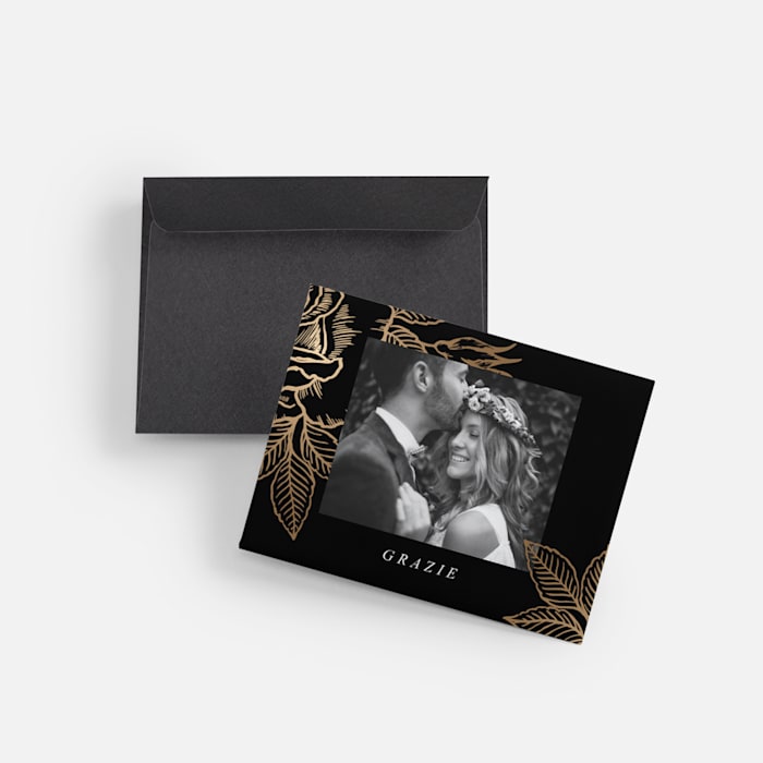 Biglietti ringraziamento matrimonio: ringrazia con classe ...