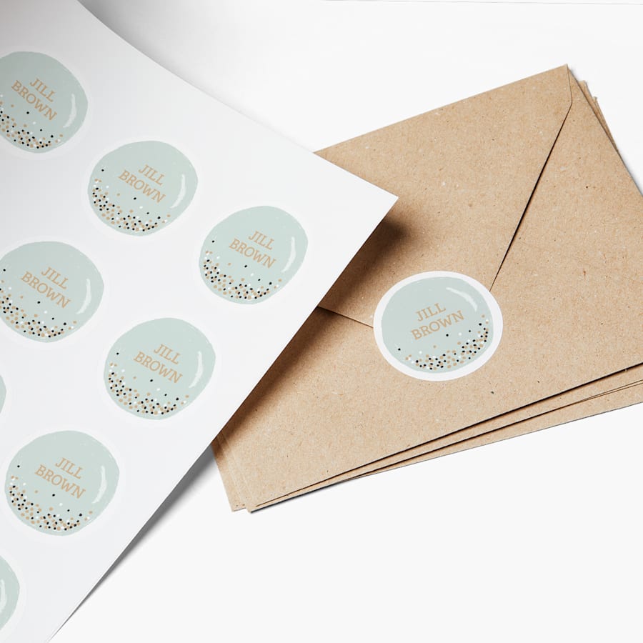 Heart Envelope Seal Stickers, Personalized Wedding Invitation