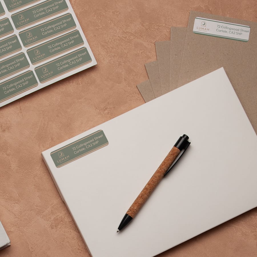 Custom address clearance label