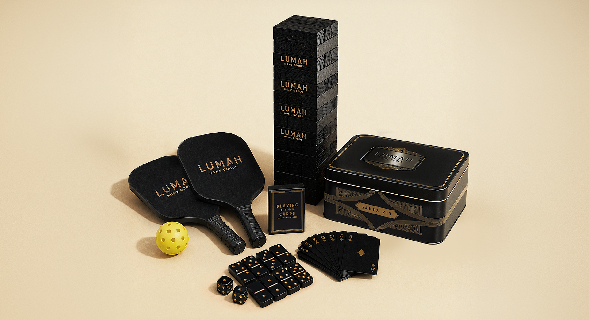 A sleek selection of games arranged neatly on a flat surface. 