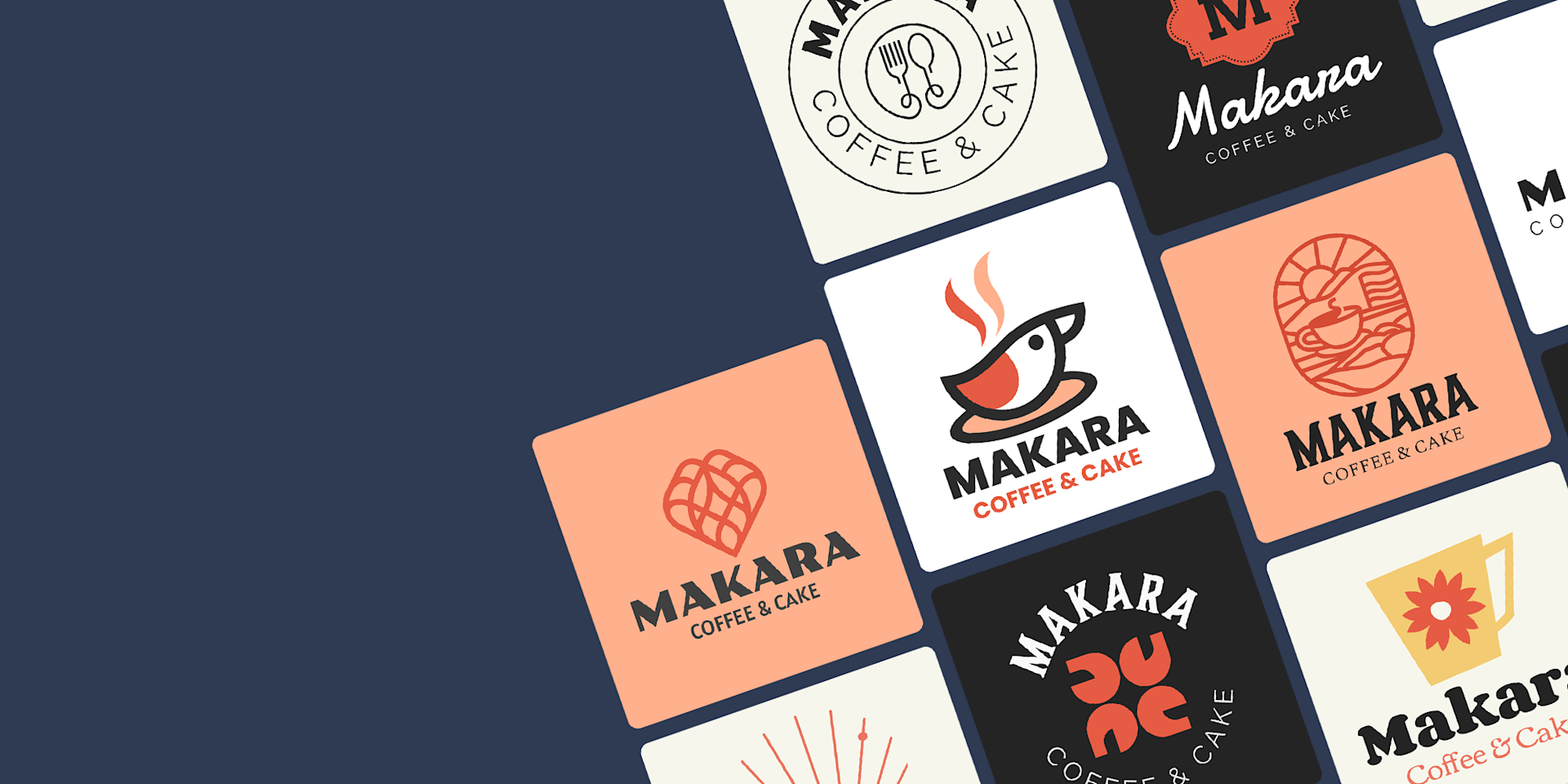 Verschiedene Logovarianten, mit dem Logomaker-Tool kostenlos in Sekunden generiert