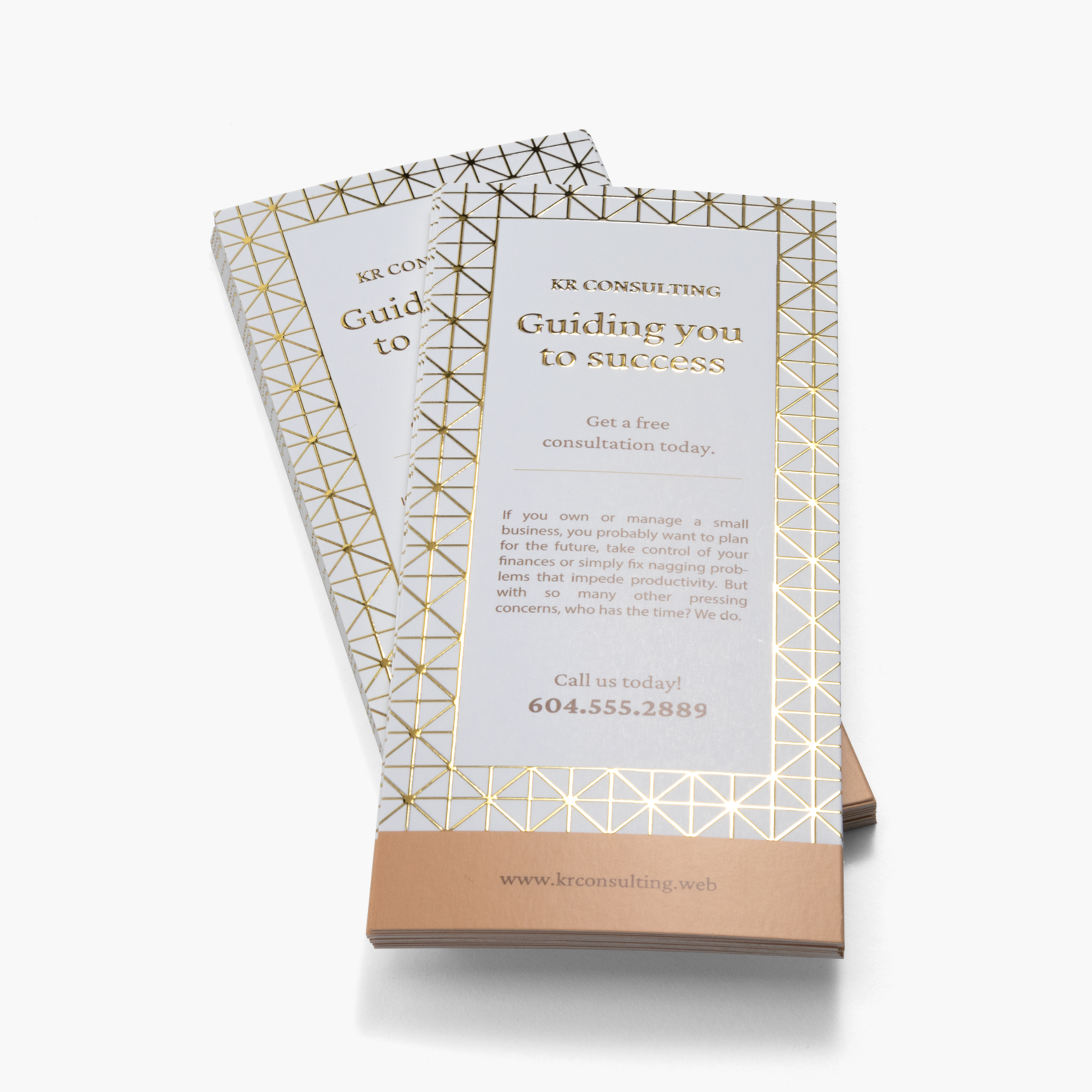 Embossed Foil Rack Cards
