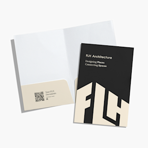 custom white presentation folder