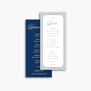 impresión de menús para bodas