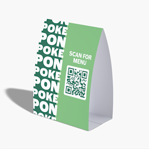 blue table tent card