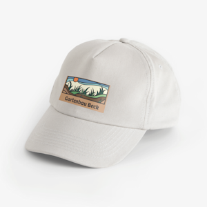 Weiße Baseball Cap mit Druck