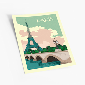 Gedrucktes Poster von Paris