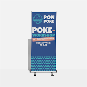 Bedruckte Roll-Up-Banner für den Außenbereich