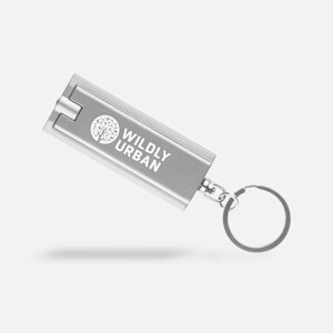 Rectangular Keychain with Light