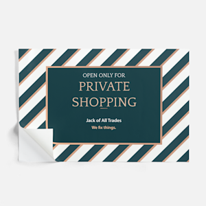 privage shopping window clings