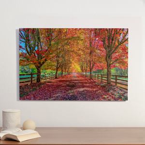 An aluminium print featuring two kids hugging.
