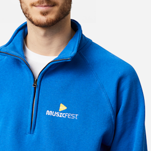 Quarter Zip Sweatshirt custom embroidered sweatshirts VistaPrint IE